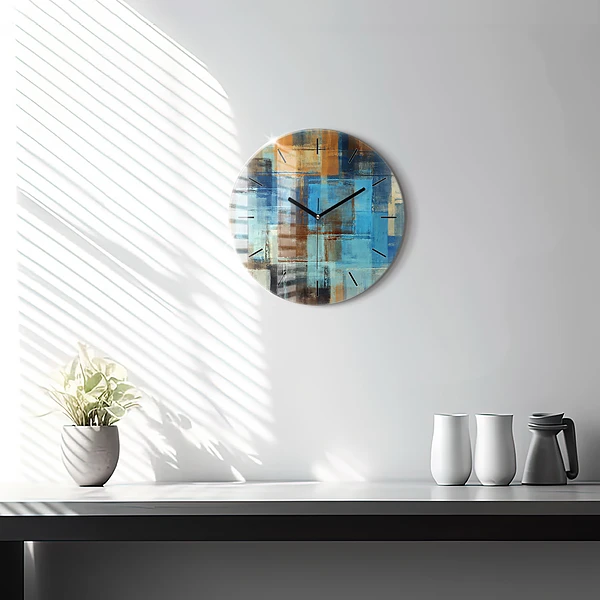 Wanduhr rund mit motiv Bunter Hintergrund - abstrakt