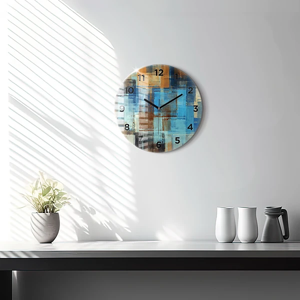 Wanduhr rund mit motiv Bunter Hintergrund - abstrakt