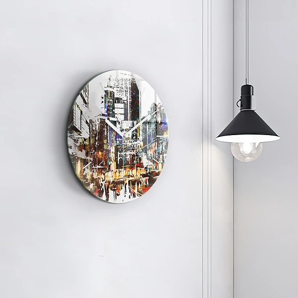 Wanduhr rund New York City