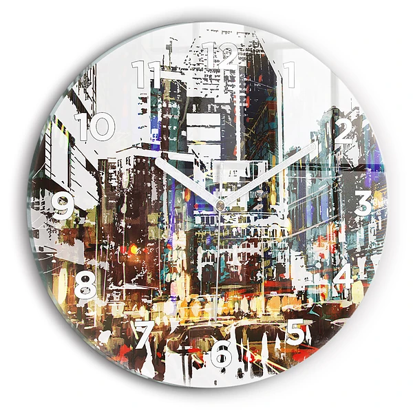 Wanduhr rund New York City