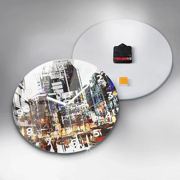 Wanduhr rund New York City