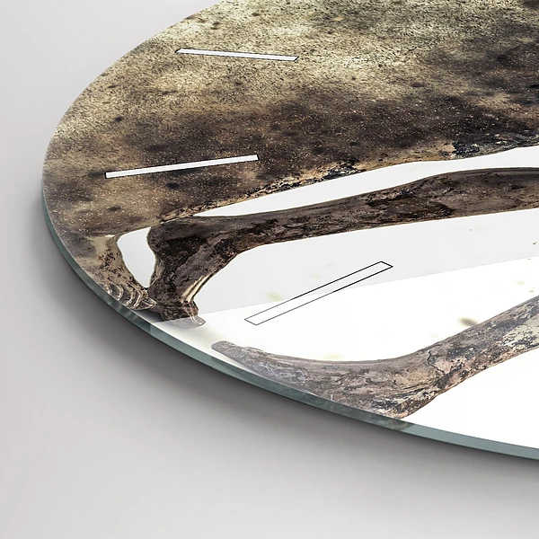 Wanduhr glas rund Abstraktion Menschen Sand