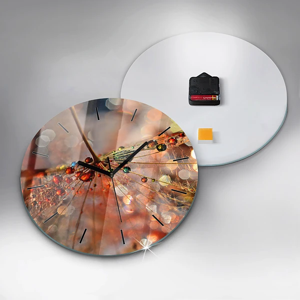 Wanduhr rund mit motiv Gebläse mit Tau