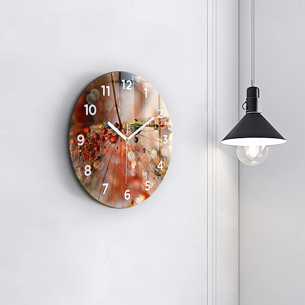 Wanduhr rund mit motiv Gebläse mit Tau