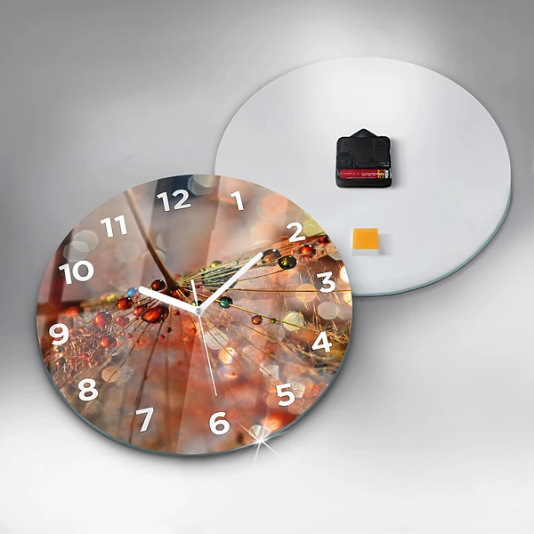 Wanduhr rund mit motiv Gebläse mit Tau