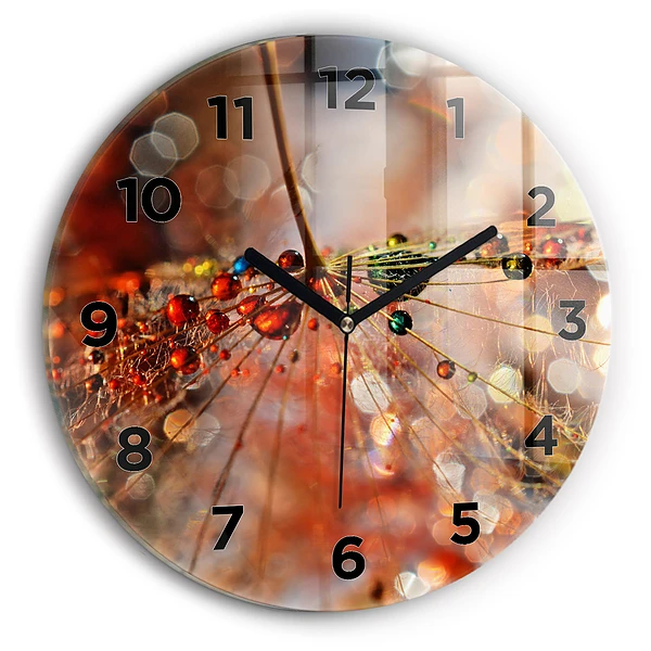 Wanduhr rund mit motiv Gebläse mit Tau