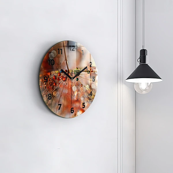 Wanduhr rund mit motiv Gebläse mit Tau