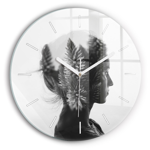 Wanduhr rund mit motiv Menschliche Empfindsamkeit des Denkens