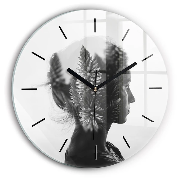 Wanduhr rund mit motiv Menschliche Empfindsamkeit des Denkens
