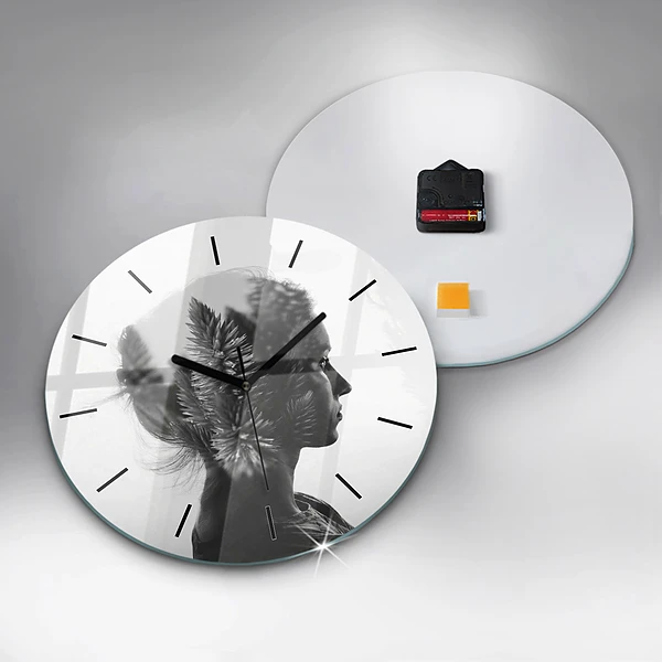 Wanduhr rund mit motiv Menschliche Empfindsamkeit des Denkens