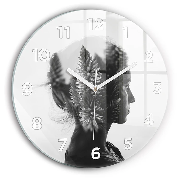 Wanduhr rund mit motiv Menschliche Empfindsamkeit des Denkens