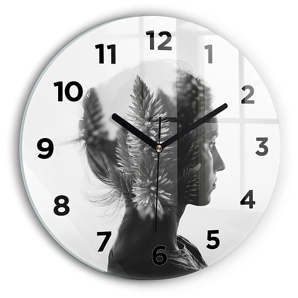 Wanduhr rund mit motiv Menschliche Empfindsamkeit des Denkens