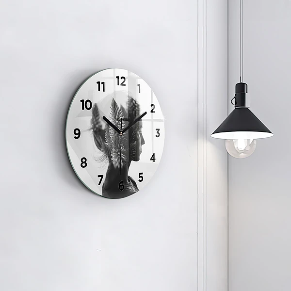 Wanduhr rund mit motiv Menschliche Empfindsamkeit des Denkens