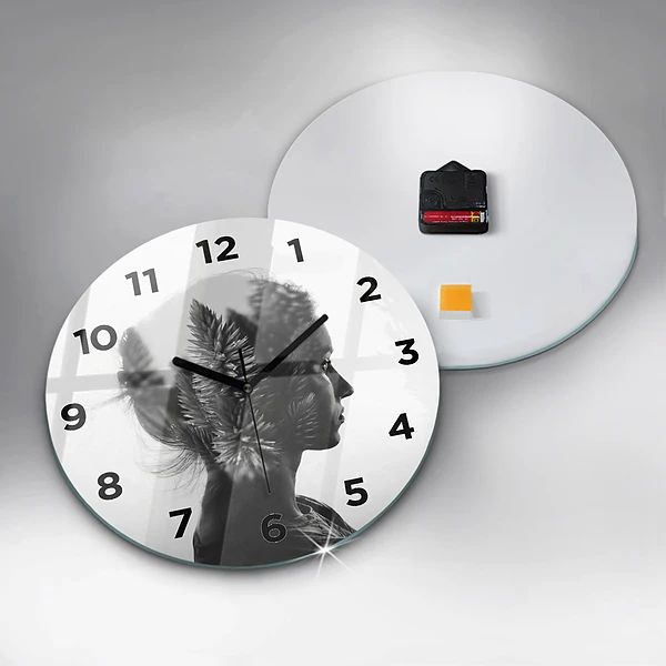 Wanduhr rund mit motiv Menschliche Empfindsamkeit des Denkens