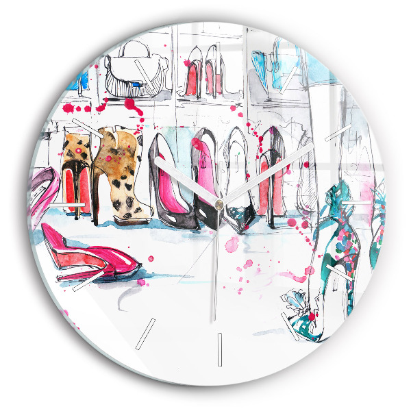 Wanduhr glas rund Element der Weiblichkeit
