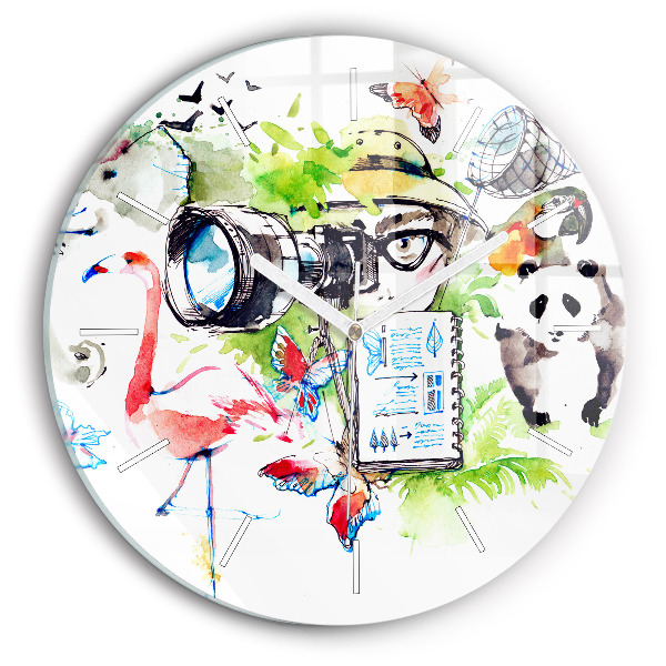 Wanduhr rund mit motiv Zoologe