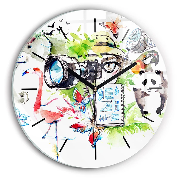 Wanduhr rund mit motiv Zoologe