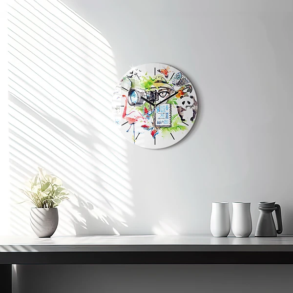Wanduhr rund mit motiv Zoologe