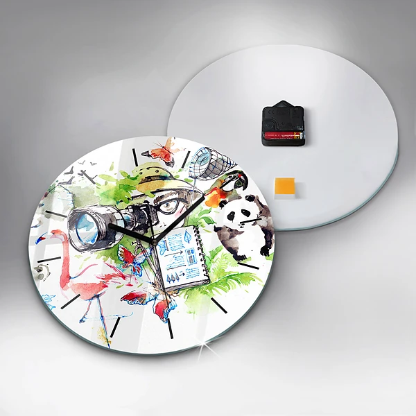 Wanduhr rund mit motiv Zoologe