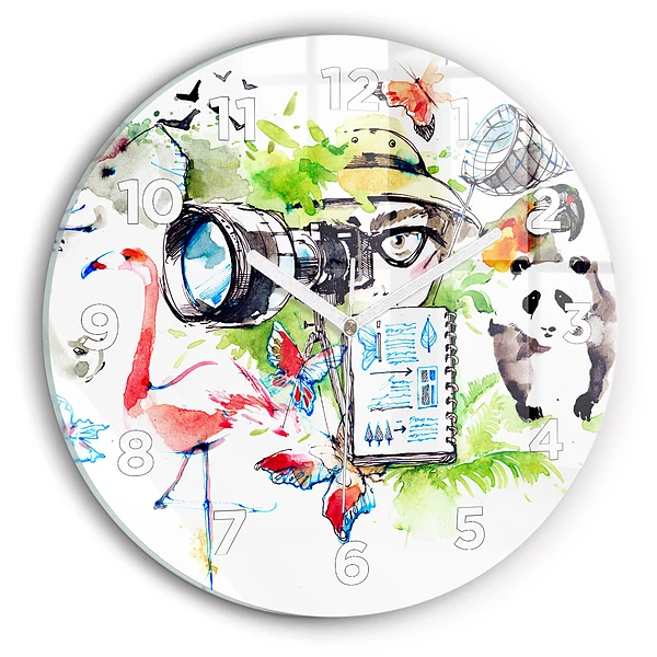 Wanduhr rund mit motiv Zoologe
