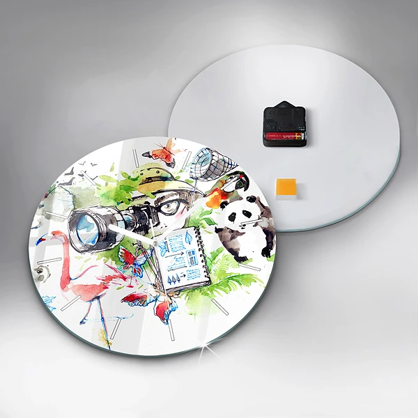 Wanduhr rund mit motiv Zoologe