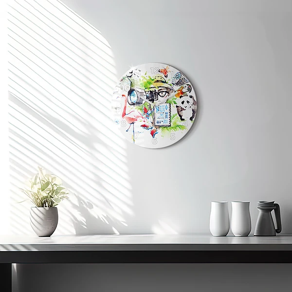 Wanduhr rund mit motiv Zoologe