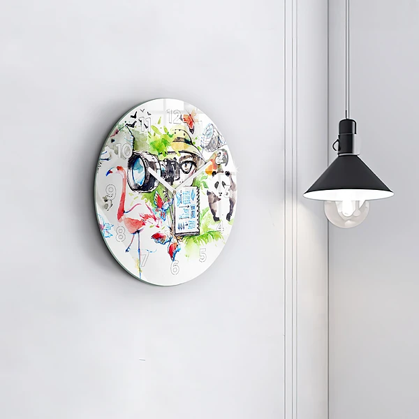 Wanduhr rund mit motiv Zoologe