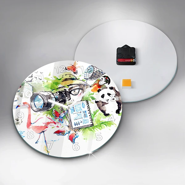 Wanduhr rund mit motiv Zoologe