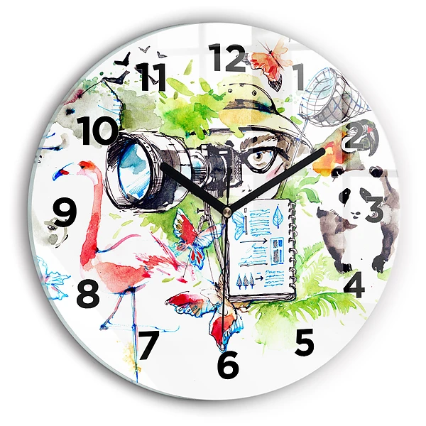 Wanduhr rund mit motiv Zoologe