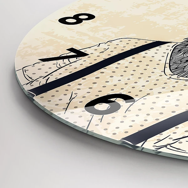 Wanduhr rund mit motiv Abstrakte Hirsche