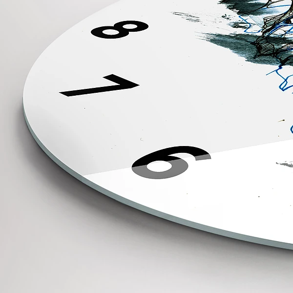 Wanduhr rund mit motiv Freiheit und die Natur der Vögel