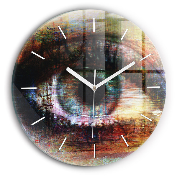 Wanduhr rund mit motiv Straßenkunst Auge