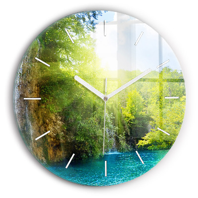 Wanduhr rund mit motiv Lagunenlandschaft