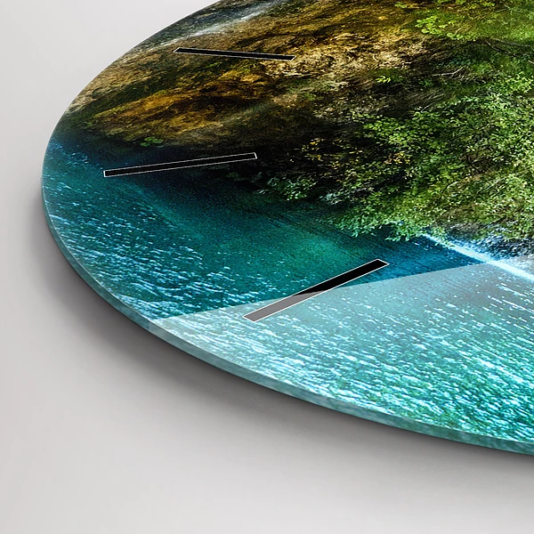 Wanduhr rund mit motiv Lagunenlandschaft