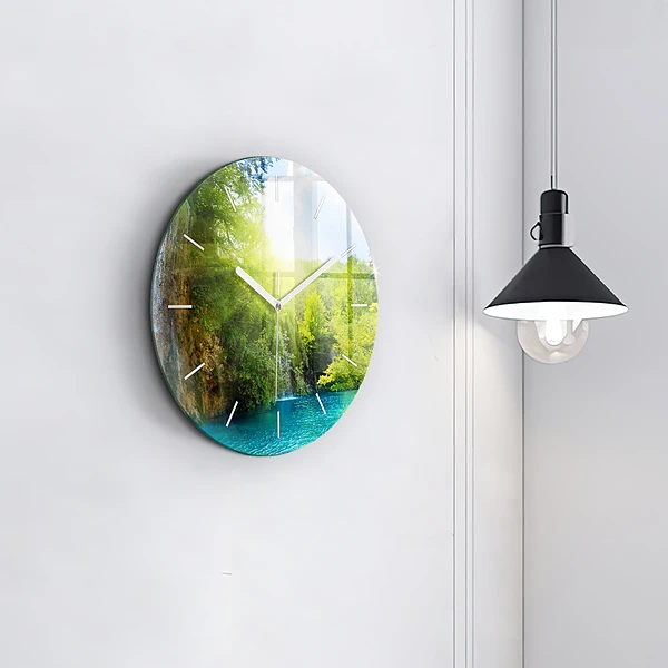 Wanduhr rund mit motiv Lagunenlandschaft