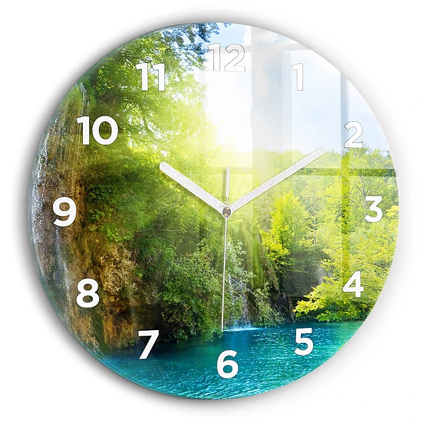 Wanduhr rund mit motiv Lagunenlandschaft