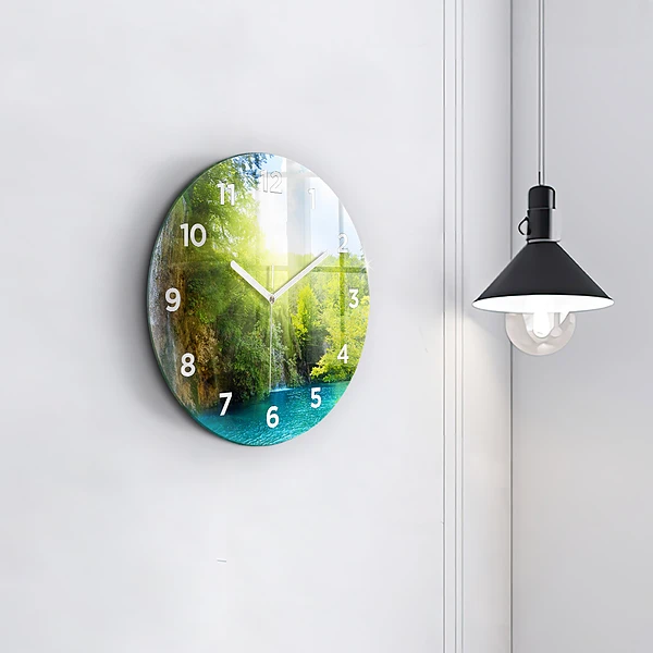 Wanduhr rund mit motiv Lagunenlandschaft