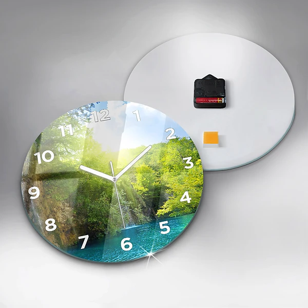 Wanduhr rund mit motiv Lagunenlandschaft
