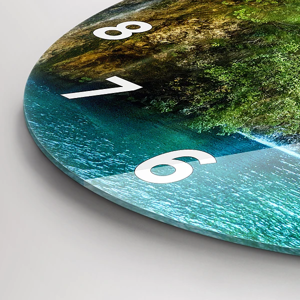 Wanduhr rund mit motiv Lagunenlandschaft