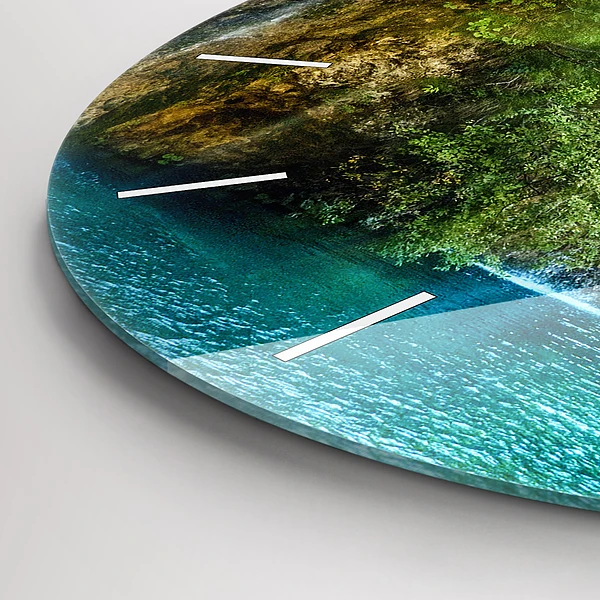 Wanduhr rund mit motiv Lagunenlandschaft