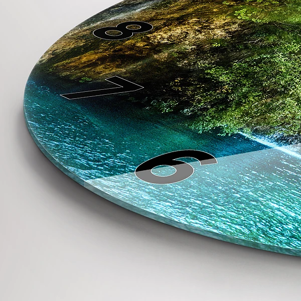 Wanduhr rund mit motiv Lagunenlandschaft