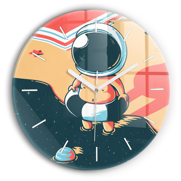Wanduhr glas rund Phantasie eines Kindes