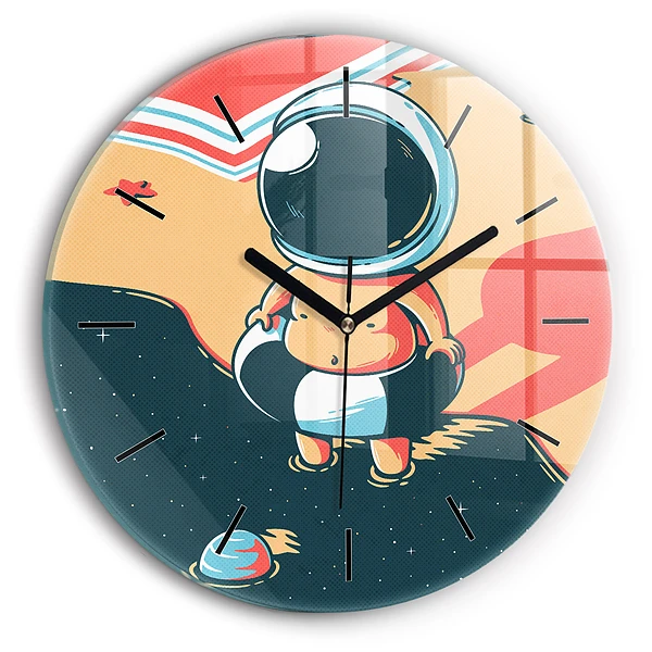 Wanduhr glas rund Phantasie eines Kindes