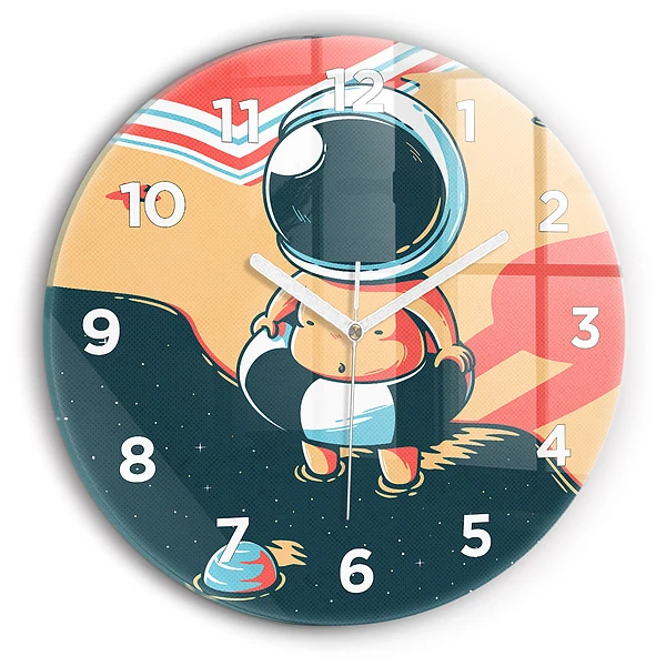 Wanduhr glas rund Phantasie eines Kindes