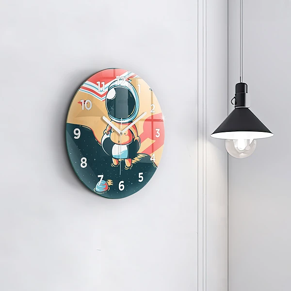 Wanduhr glas rund Phantasie eines Kindes