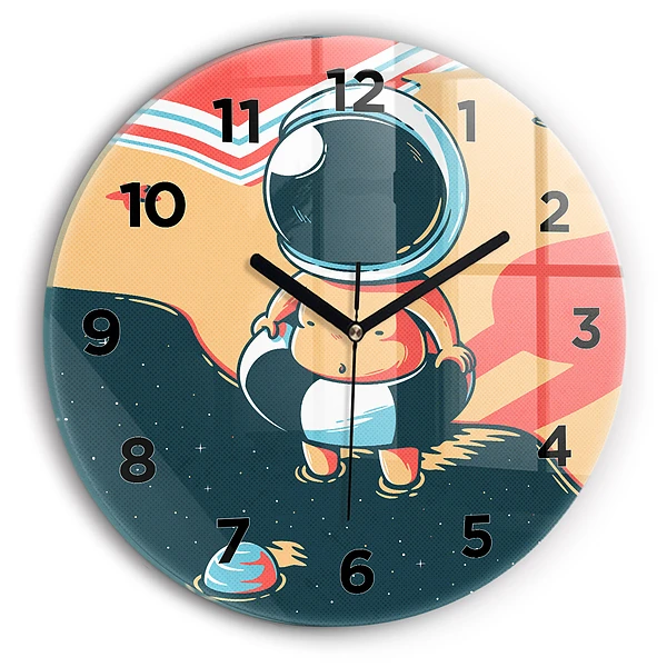 Wanduhr glas rund Phantasie eines Kindes