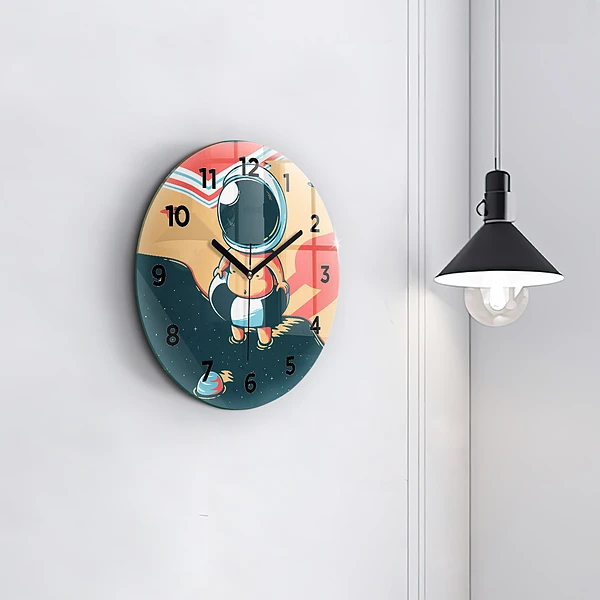 Wanduhr glas rund Phantasie eines Kindes