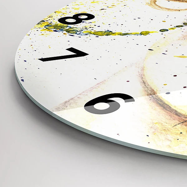 Wanduhr rund mit motiv Porträt einer geheimnisvollen Frau