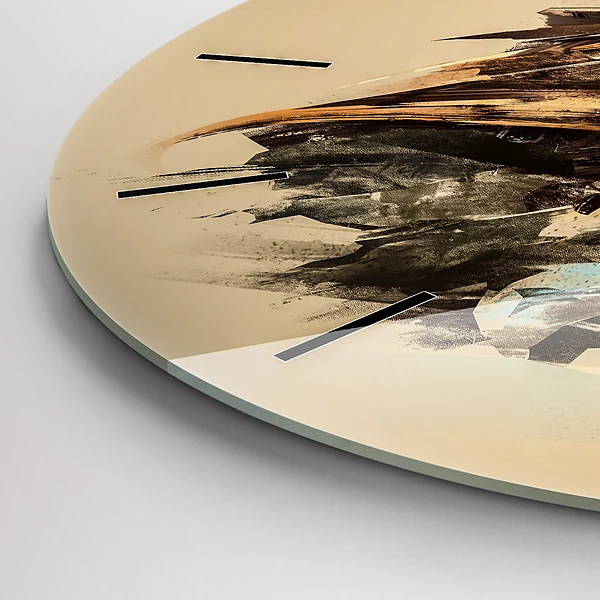 Wanduhr glas rund Eule - ein Zeichen der Weisheit