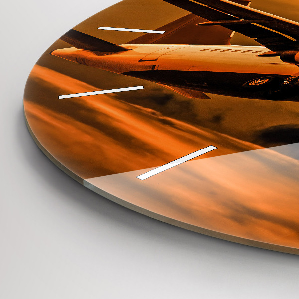 Wanduhr rund Reise mit dem Flugzeug